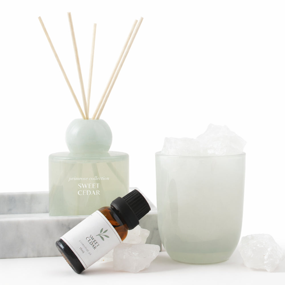 K&Co. Primrose Collection Home Fragrance Set - SWEET CEDAR
